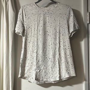 Lululemon B&W Paint Splatter Tee